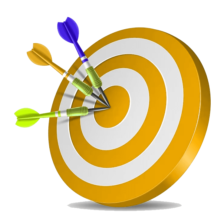 red-dart-arrow-hitting-target-center-dartboard-yellow